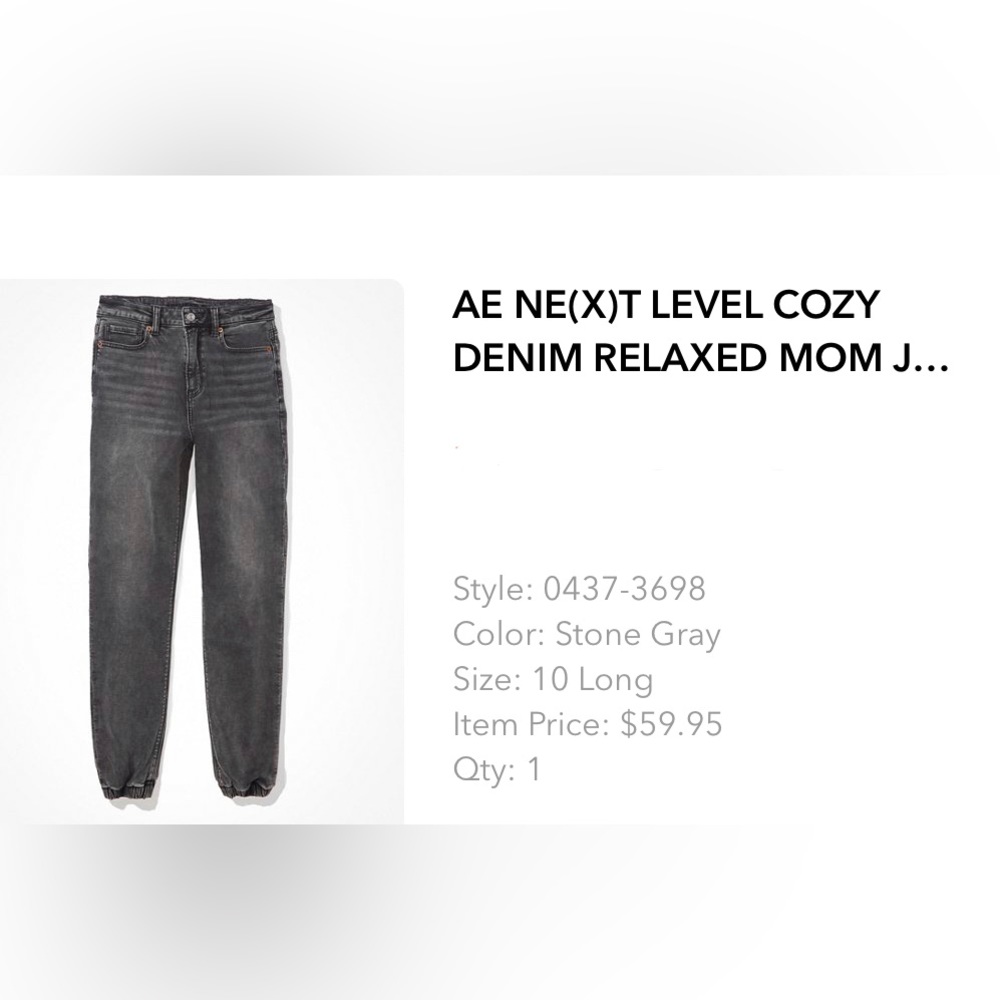 AE NE(X)T Level Cozy Denim Relaxed Mom Joggers